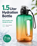 1.5L Hydration Bottle with Handle & Straw