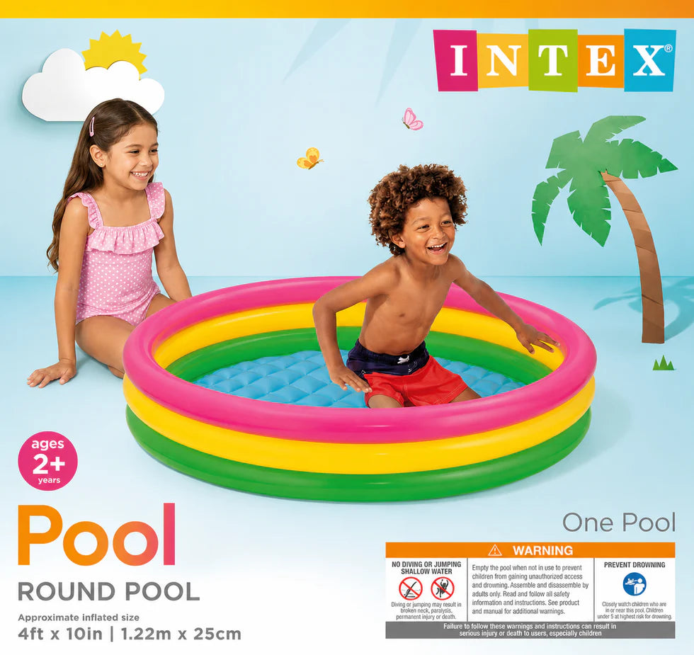 4 FT - Intex Rainbow Swimming Pool For Kids