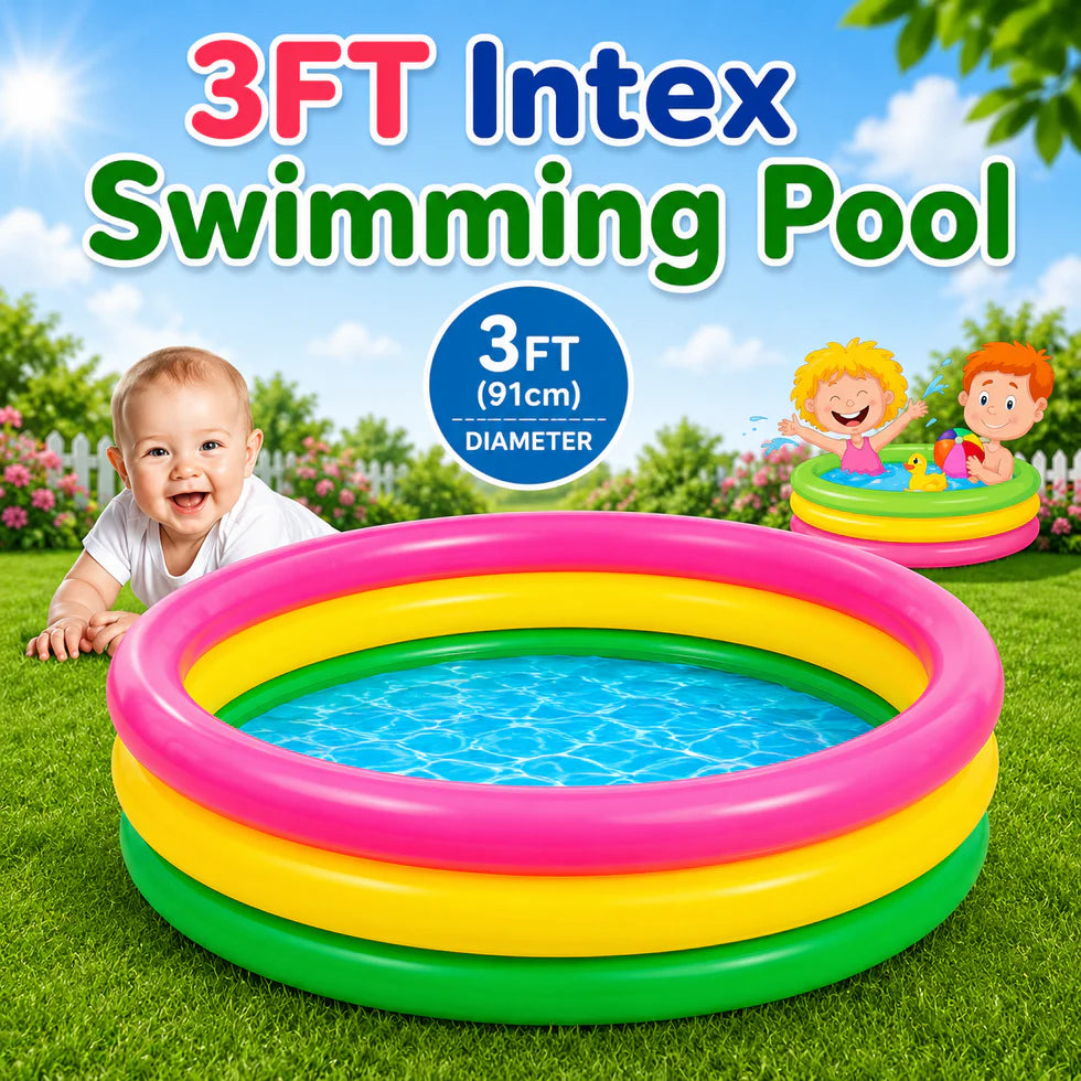 3 FT - Intex Rainbow Swimming Pool For Kids