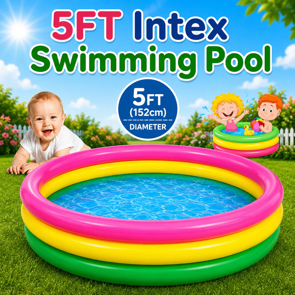 5 FT - Intex Rainbow Swimming Pool For Kids