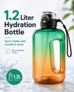 1.2L Hydration Bottle with Handle & Straw
